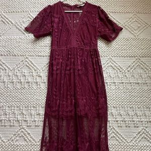 Lace maxi dress